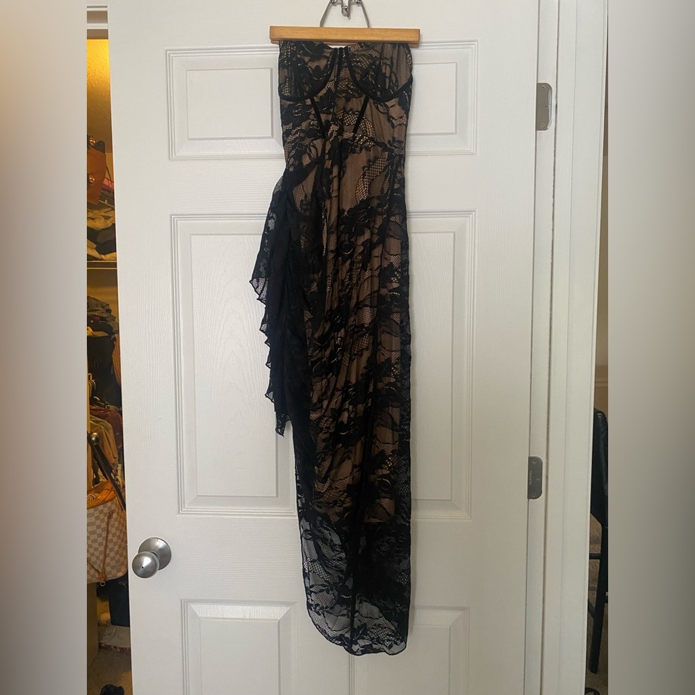 Black/Lace Strapless dress